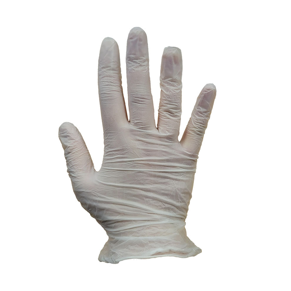 Latex White Powder Free Gloves x100