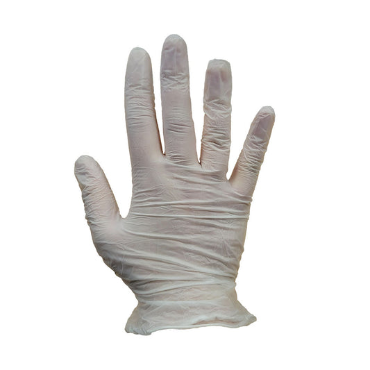 Latex White Powder Free Gloves x100