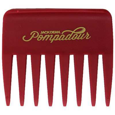 Denman Jack Dean Pompadour Comb 8 Teeth - Red (3309) - Hairdressing Supplies