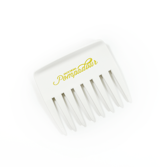 Denman Jack Dean Pompadour Comb 8 Teeth - White (3309) - Hairdressing Supplies