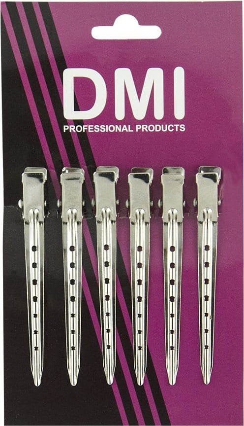 DMI Aluminium Section Clips - 6 - Hairdressing Supplies