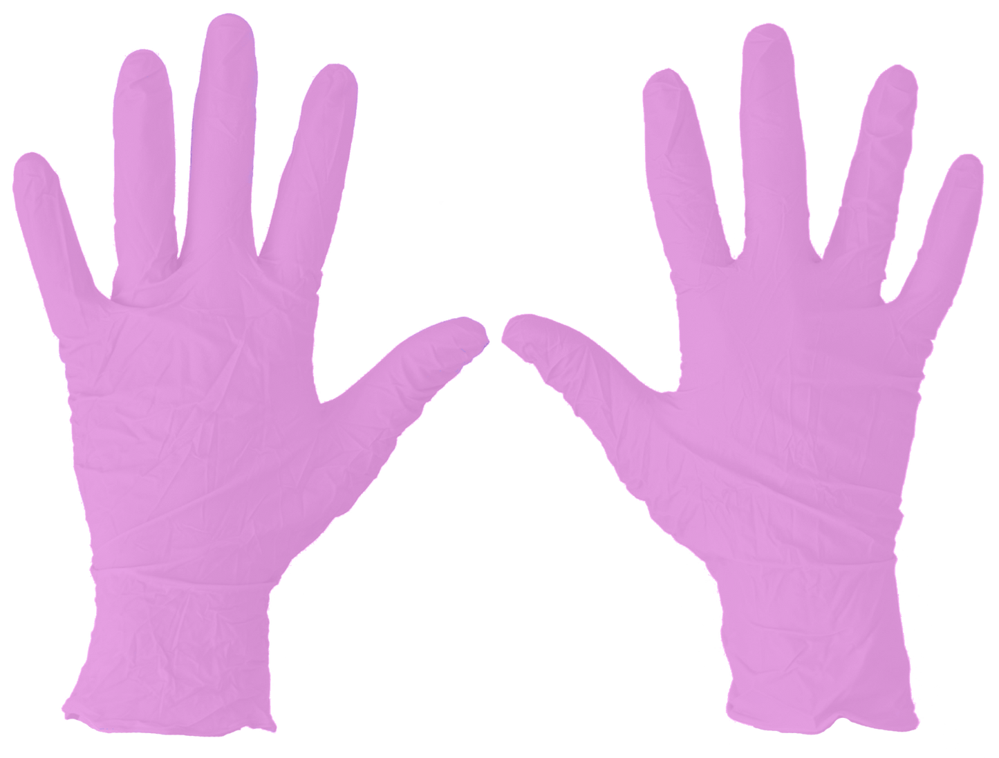Nitrile Gloves Powder Free - Medium - Pink x100