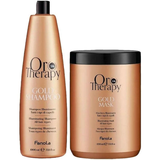 Fanola Oro Therapy Keratin & Argan Oil Shampoo & Mask Twin Pack 2 x 1000ml