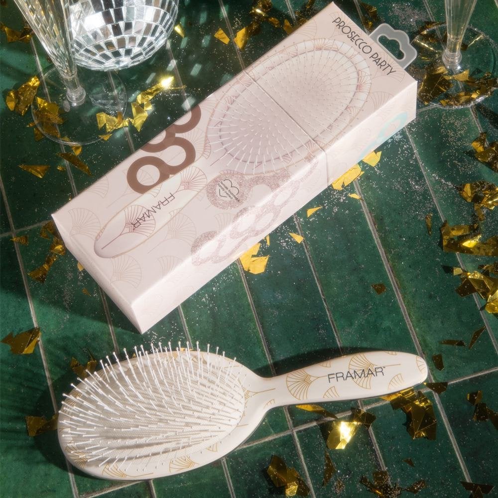 Framar Cheers Haters Detangle Brush - Prosecco party - Hairdressing Supplies