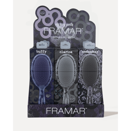 Framar Oh My Goth 9pc Detangle Brush Display