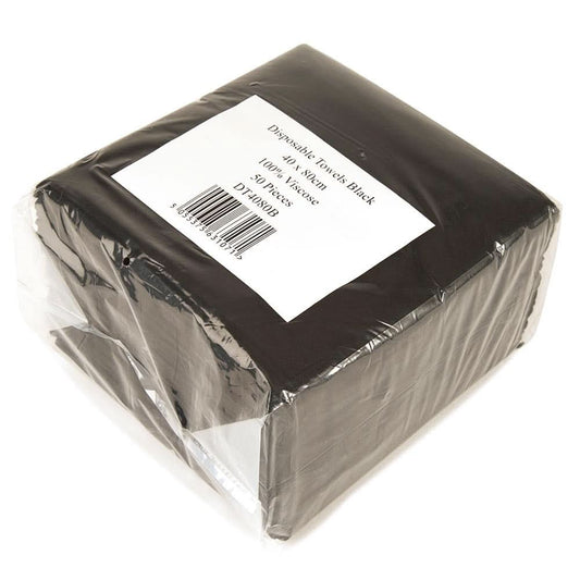 HDS Black Smooth Disposable Towels (50) 40CM X 80CM