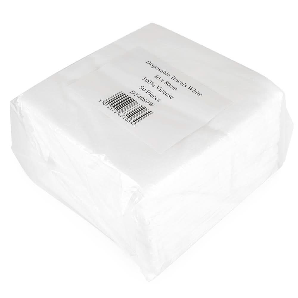 HDS White Smooth Disposable Towels (50) 40CM X 80CM