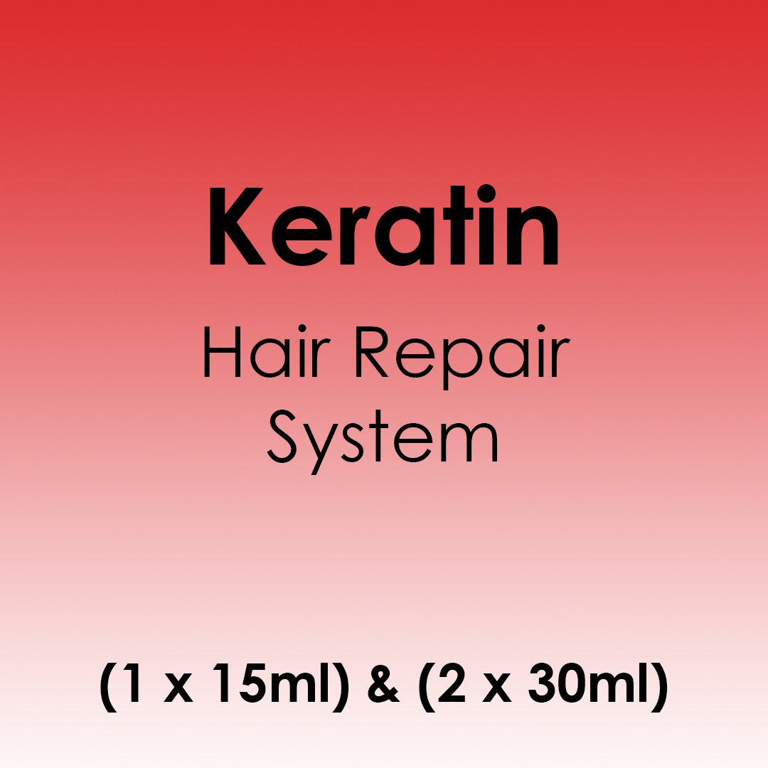 Keratin Hair Repair System (1 x 15 ml & 2 x 30 ml) - Hairdressing Supplies