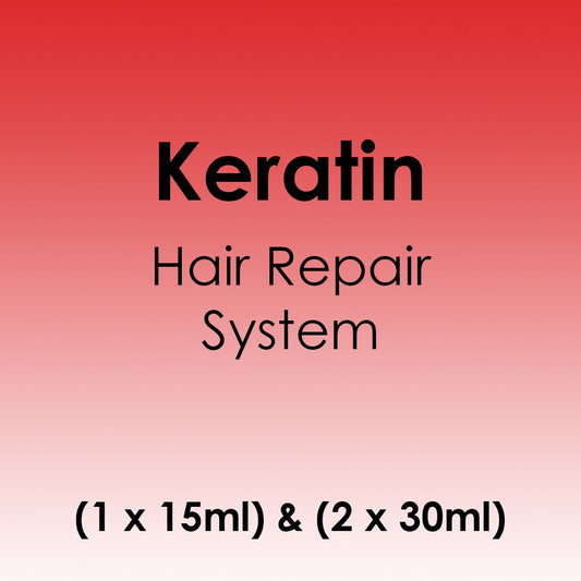 Keratin Hair Repair System (1 x 15 ml & 2 x 30 ml) - Hairdressing Supplies