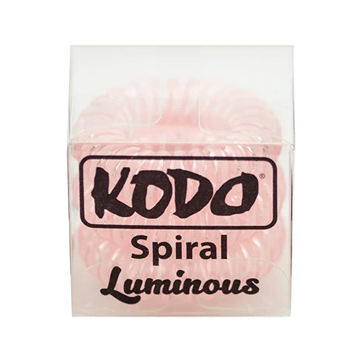 Kodo Luminous Baby Pink Spiral Hair Bobbles