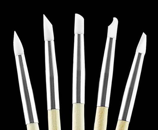 Kodo Silicone Nail Art Brush Set - 5pc - Hairdressing Supplies