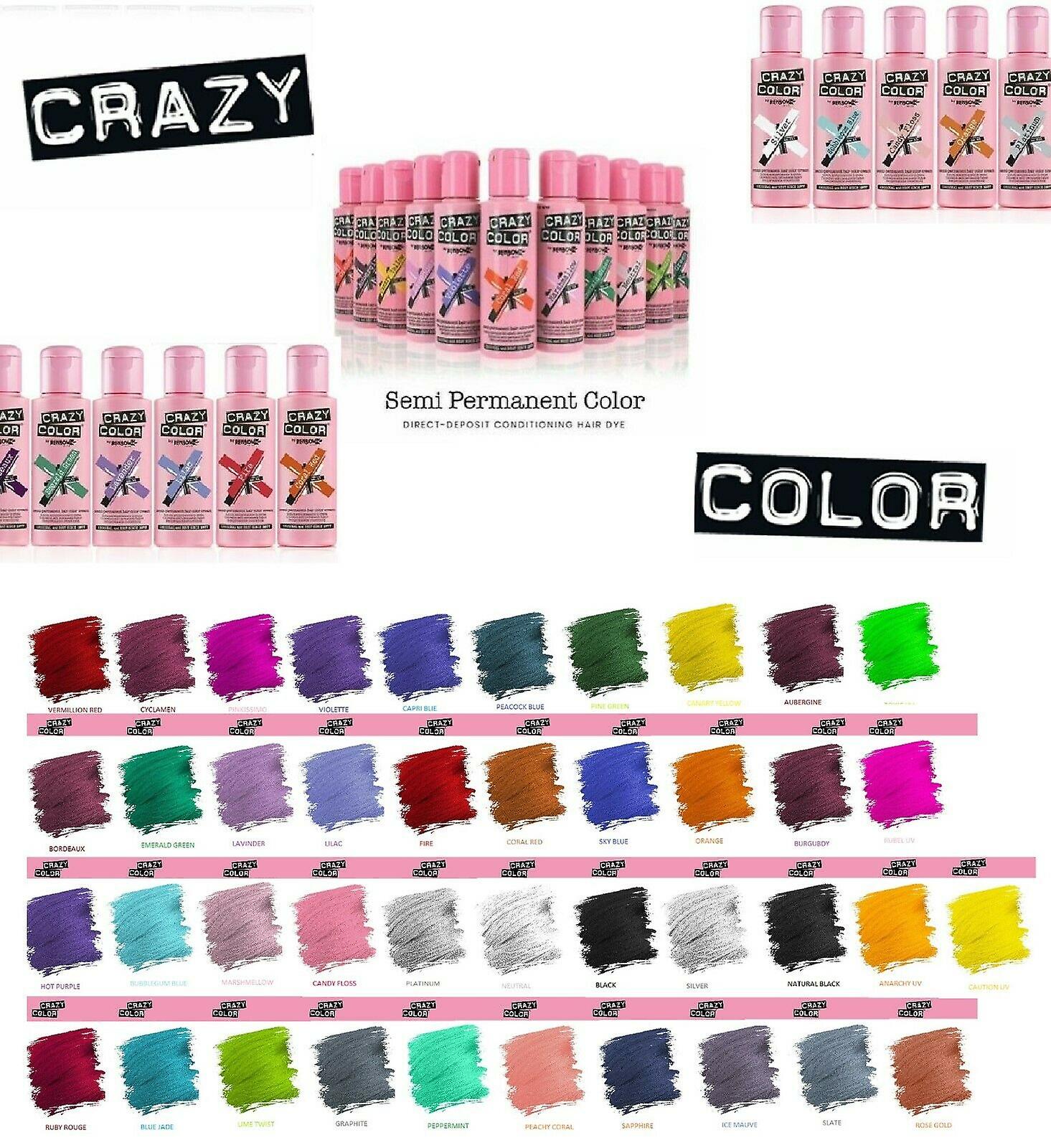 Renbow Crazy Color Semi Permanent Hair Colour 100ml - Hairdressing Supplies