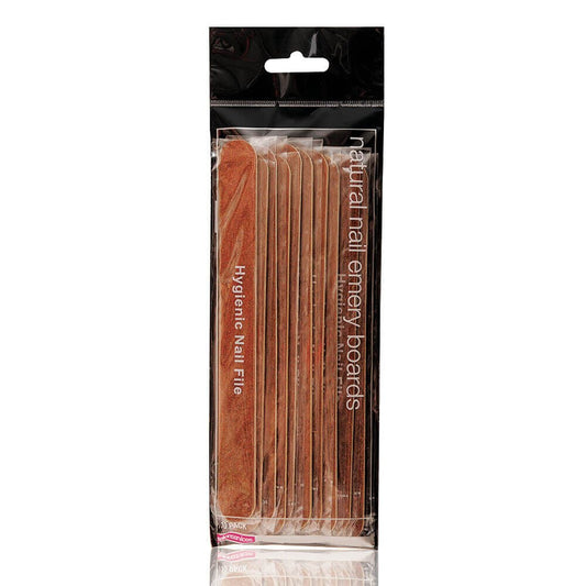 Salon System Natural Emery Boards (set of 10) - Hairdressing Supplies