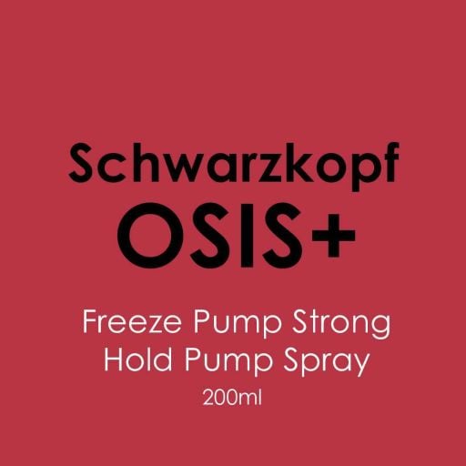 Schwarzkopf Osis Freeze Pump Strong Hold Pump Spray 200ml - Hairdressing Supplies
