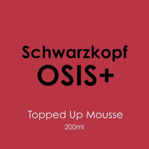 Schwarzkopf Osis+ Topped Up Mousse 200ml - Hairdressing Supplies
