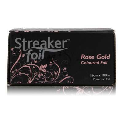 Streake Wide Foil 12cm x 100m Rose Gold - Hairdressing Supplies