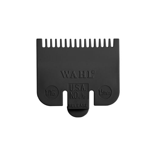 Wahl No.1/2 Attachment Comb 1.5mm (1/6") Black - Hairdressing Supplies