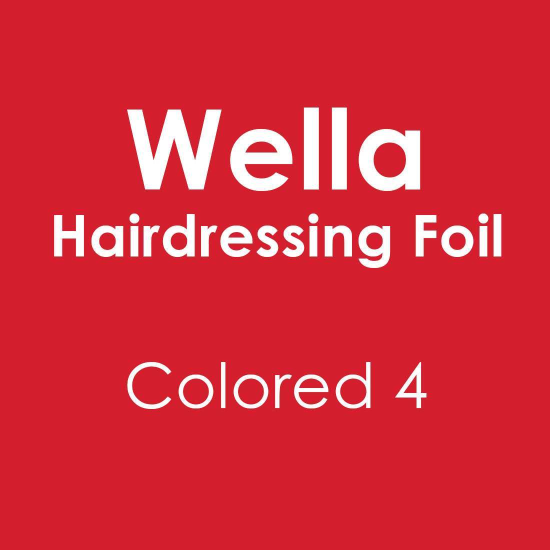 Wella Hairdressing Foil - Coloured 4 Pack
