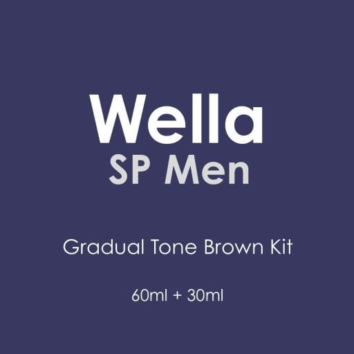 Wella System Professional Men Gradual Tone Brown Kit 60ml + 30ml - Hairdressing Supplies