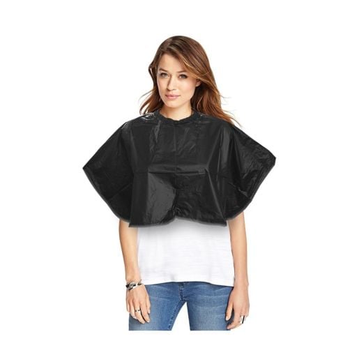 DMI PVC Shoulder Cape - Black - Hairdressing Supplies