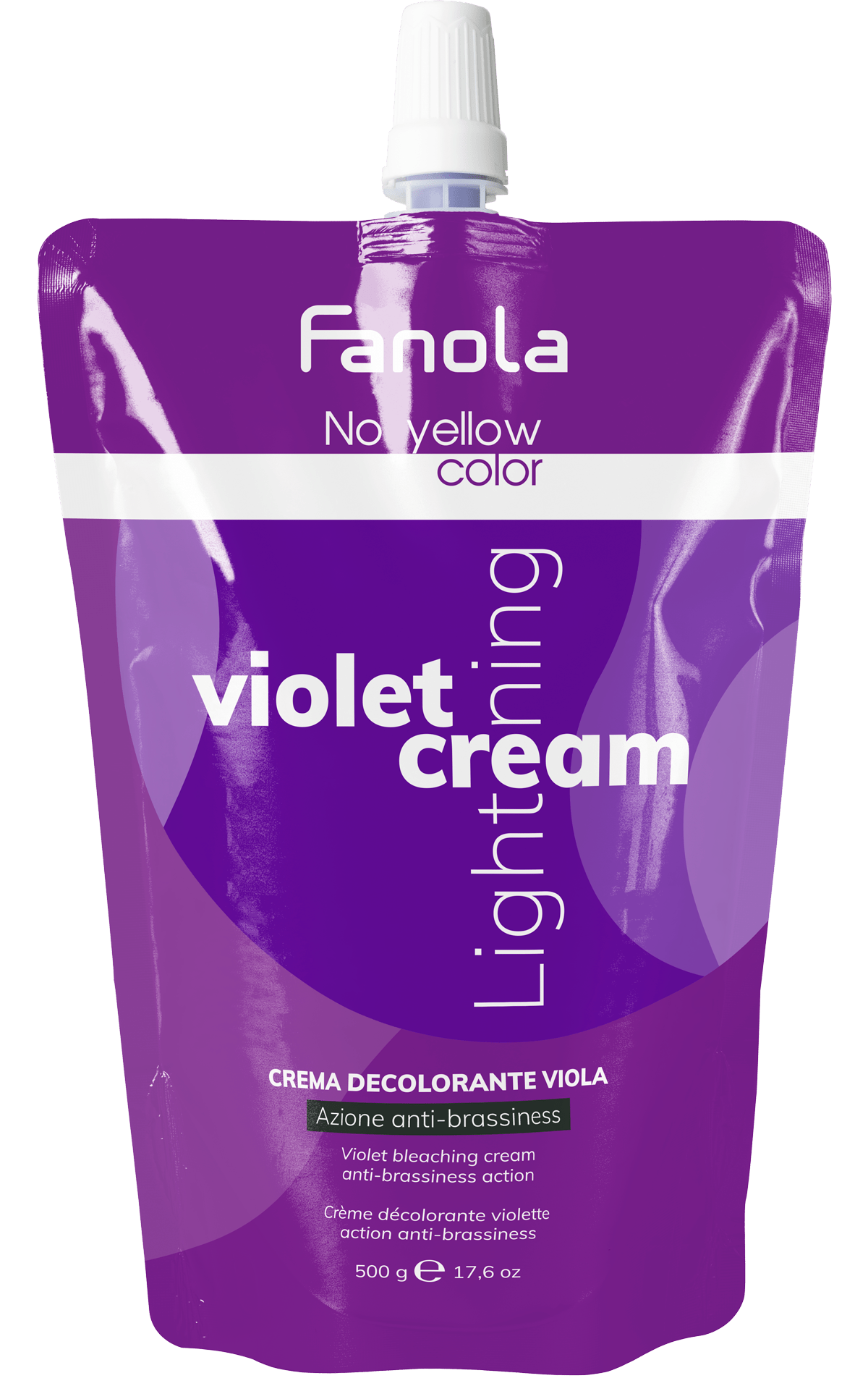 Fanola Color No Yellow Violet Bleaching Cream - 500g - Hairdressing Supplies