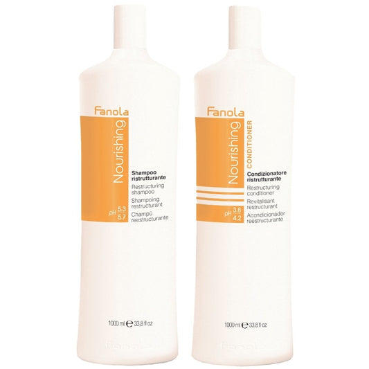 Fanola Nourishing Restructuring Shampoo & Conditioner Twin Pack 2 x 1000ml - Hairdressing Supplies