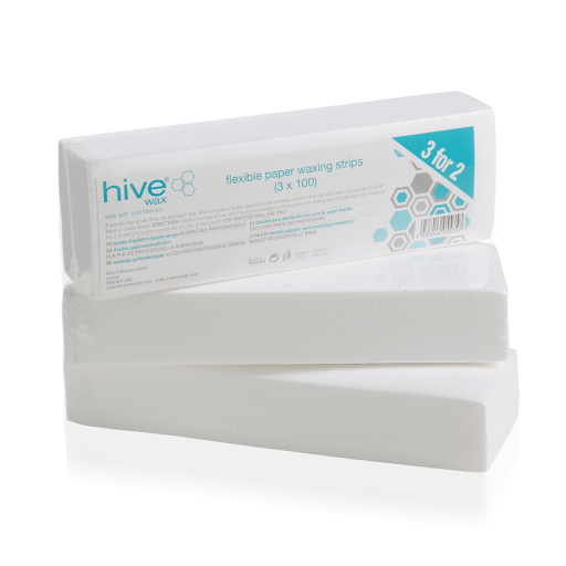 Hive Flexible Paper Waxing Strips 3 for 2 - Packs of 100