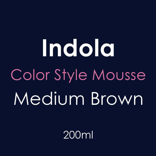 Indola Color Style Mousse - Medium Brown 200ml - Hairdressing Supplies