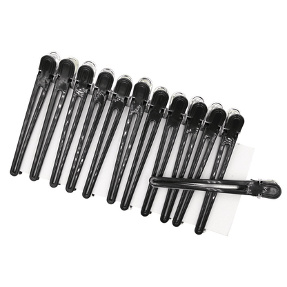 Kodo Aluminium/Plastic Clips - 12 Assorted Colours - Hairdressing Supplies