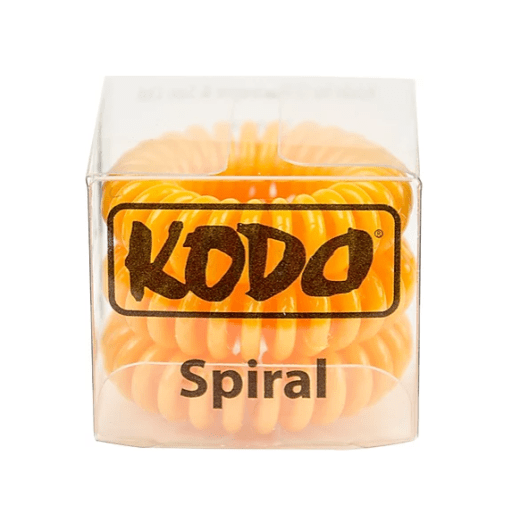 Kodo Orange Spiral Hair Bobbles