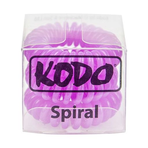 Kodo Purple Spiral Hair Bobbles Pack of 3 - Hairdressing Supplies