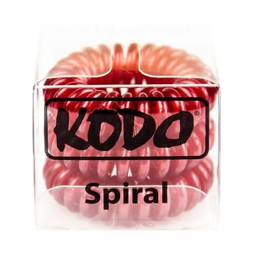 Kodo Rustic Red Spiral Hair Bobbles