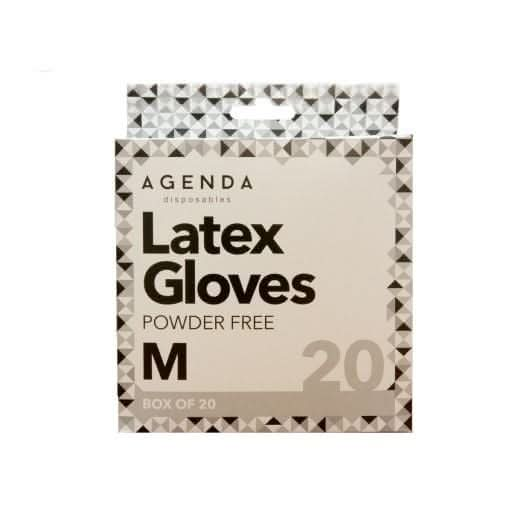 Latex Gloves - Powder Free - Medium (20pcs) - Hairdressing Supplies