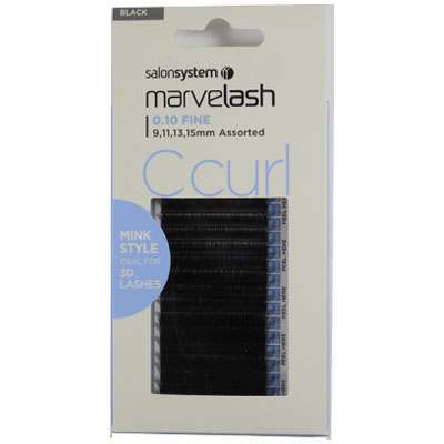Salon System Marvelash C Curl Lash Extensions 0.10 Assorted - Mink Style - Hairdressing Supplies