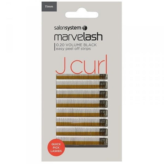 Salon System Marvelash J Curl 0.20 Volume Black 11mm - Hairdressing Supplies