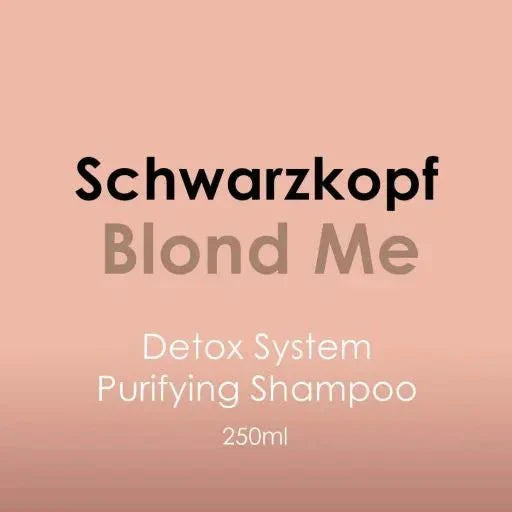 Schwarzkopf BLONDME Detoxifying System Purifying Bonding Shampoo 250ml - Hairdressing Supplies