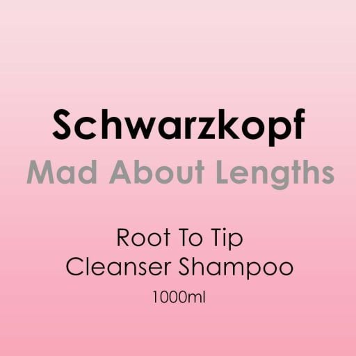 Schwarzkopf Mad About Lengths Root To Tip Cleanser Shampoo 1000ml - Hairdressing Supplies