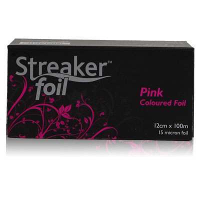 Streaker Wide Foil 12cm x 100m Pink - Hairdressing Supplies