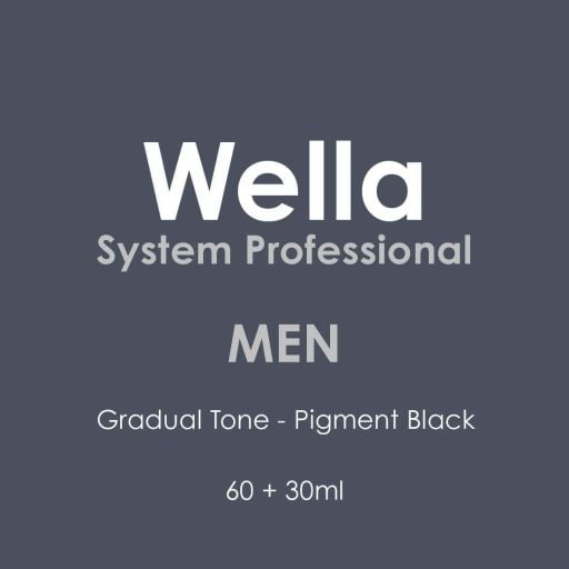 Wella System Professional Men Gradual Tone Pigment Black Mousse 60ml + 30ml - Hairdressing Supplies