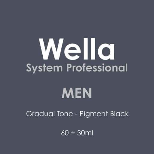 Wella System Professional Men Gradual Tone Pigment Black Mousse 60ml + 30ml
